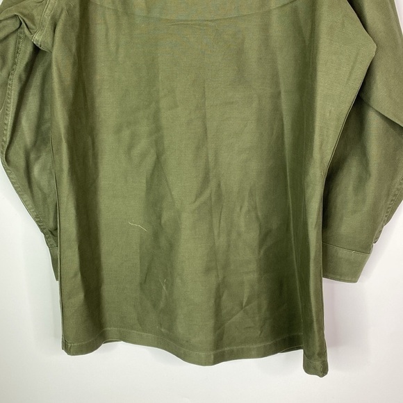Vintage OG-107 Green Long Sleeve Button Down Military Shirt Size 15.5 x 31 - Picture 6 of 11